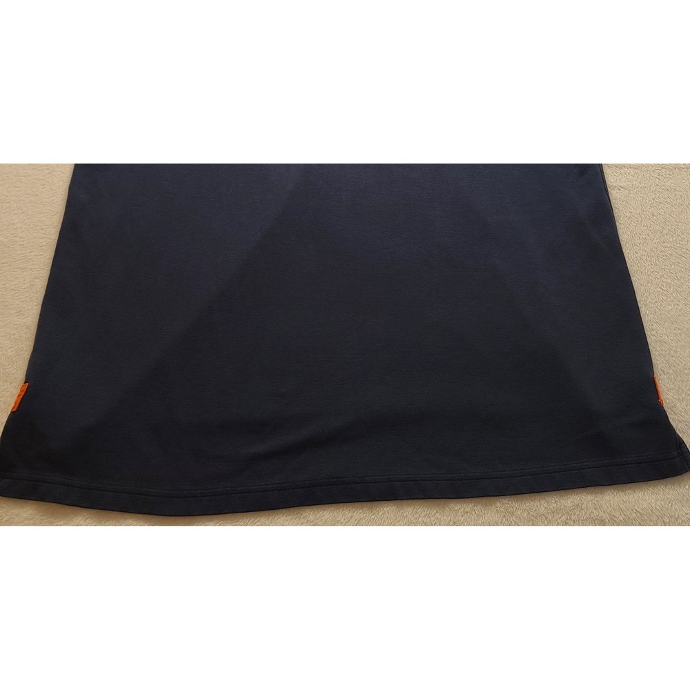 Orvis Men's XXL Short Sleeve Polo Shirt Navy Blue Orange Contrast Pique Knit - Picture 13 of 14